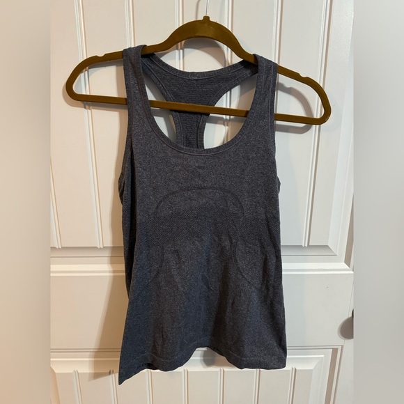 Lululemon Run: Swiftly Tech Racerback Heathered Cadet Blue/Gray - Picture 2 of 5